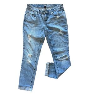 GAP 1969 👖 Sexy Boyfriend Distressed Ankle Jeans Size 0/25 Low Rise